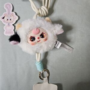 Baby Three  COW Phone Lanyard With Angry Eyes